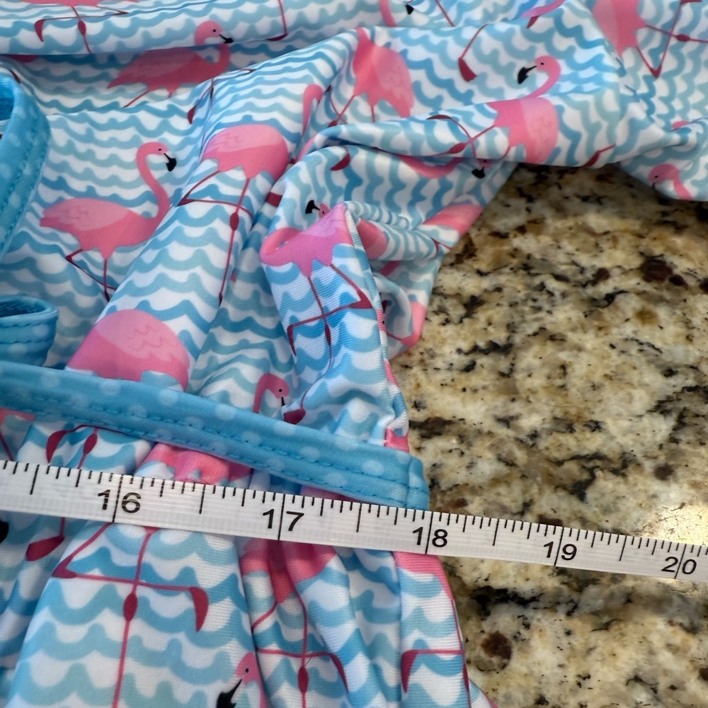 Sassy Stitches preppy wrap dress flamingo & wave polka dot SZ 2XL - Picture 9 of 13